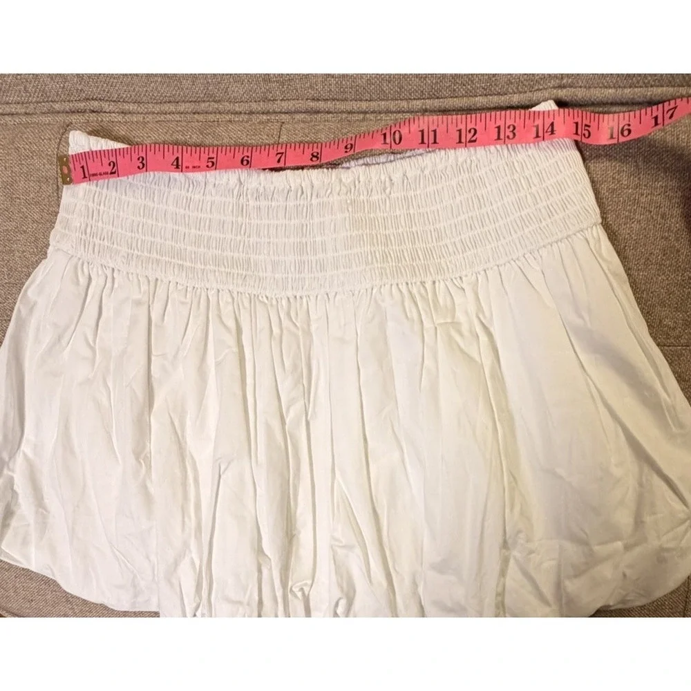Torn by Ronny Kobo Florence Bubble Mini Skirt White Cotton NWT‎ Medium